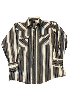 Saddle King Western By Key Vintage Men’s Long Sleeve Button Down Shirt